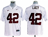 Alabama Crimson Tide #42 Eddie Lacy White NCAA Jerseys,baseball caps,new era cap wholesale,wholesale hats