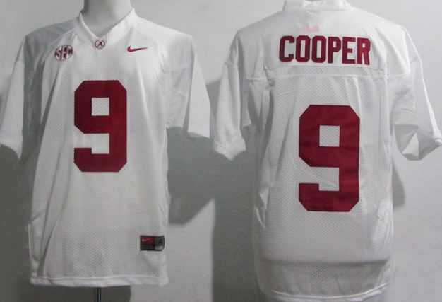 Alabama Crimson Tide #9 Amari Cooper White Jerseys,We sell and wholesale Alabama Crimson Tide #9 Amari Cooper White Jerseys on line form chian!