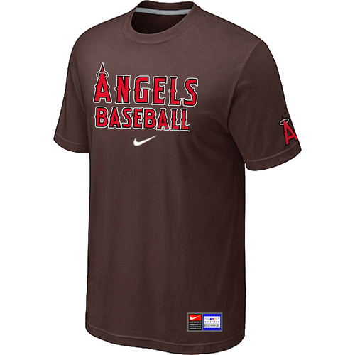 Anaheim Angeles Brown Nike Short Sleeve Practice T-Shirt,We sell and wholesale Anaheim Angeles Brown Nike Short Sleeve Practice T-Shirt on line form chian!