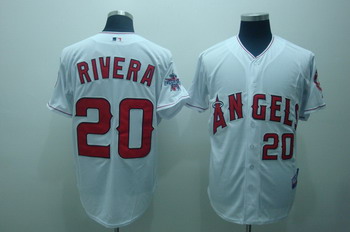 Anaheim Angels #20 Rivera White Jerseys,We sell and wholesale Anaheim Angels #20 Rivera White Jerseys on line form chian!