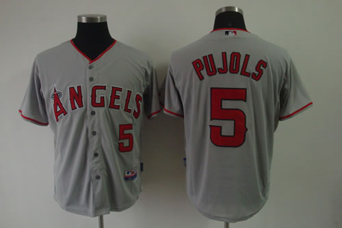 Anaheim Angels #5 PUJOLS Gray Jerseys,We sell and wholesale Anaheim Angels #5 PUJOLS Gray Jerseys on line form chian!