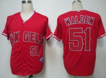 Anaheim Angels #51 Walden Red Jerseys,We sell and wholesale Anaheim Angels #51 Walden Red Jerseys on line form chian!