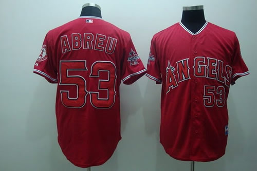 Anaheim Angels #53 Abreu red Jerseys,We sell and wholesale Anaheim Angels #53 Abreu red Jerseys on line form chian!