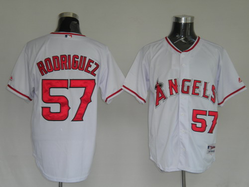 Anaheim Angels #57 Francisco Rodriguez White Jerseys,We sell and wholesale Anaheim Angels #57 Francisco Rodriguez White Jerseys on line form chian!