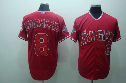 Anaheim Angels #8 Morales red Jerseys,We sell and wholesale Anaheim Angels #8 Morales red Jerseys on line form chian!