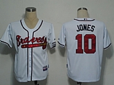Atlanta Braves #10 Jones White Cool Base Jerseys,baseball caps,new era cap wholesale,wholesale hats