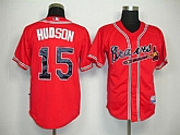 Atlanta Braves #15 Hudson Red Jerseys