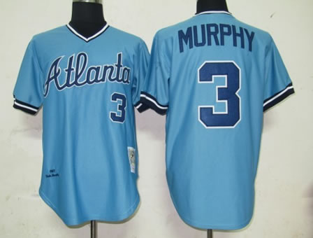 Atlanta Braves #3 Murphy Blue M&N Jerseys,We sell and wholesale Atlanta Braves #3 Murphy Blue M&N Jerseys on line form chian!