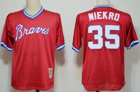 Atlanta Braves #35 Phil Niekro Mesh Batting Practice Red Throwback Jerseys,We sell and wholesale Atlanta Braves #35 Phil Niekro Mesh Batting Practice Red Throwback Jerseys on line form chian!
