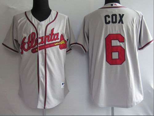 Atlanta Braves #6 Cox gray Jerseys,We sell and wholesale Atlanta Braves #6 Cox gray Jerseys on line form chian!