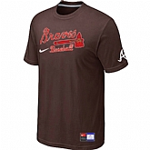 Atlanta Braves Brown Nike Short Sleeve Practice T-Shirt,baseball caps,new era cap wholesale,wholesale hats