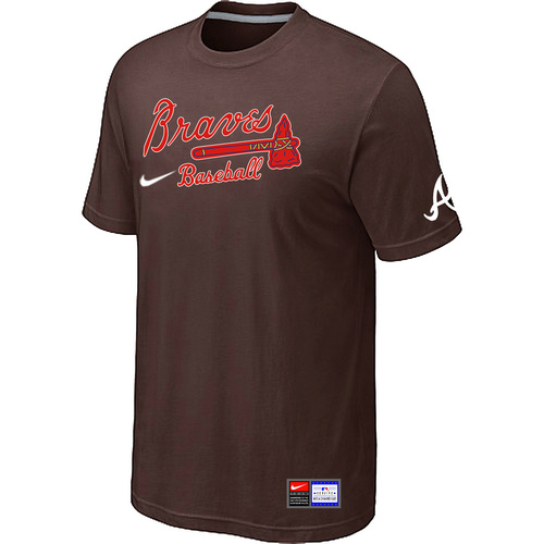 Atlanta Braves Brown Nike Short Sleeve Practice T-Shirt,We sell and wholesale Atlanta Braves Brown Nike Short Sleeve Practice T-Shirt on line form chian!