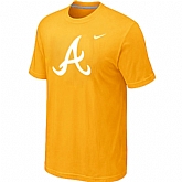 Atlanta Braves Heathered Nike Yellow Blended T-Shirt