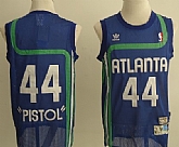 Atlanta Hawks #44 Pistol Pete Maravich Blue Throwback Swingman Jerseys,baseball caps,new era cap wholesale,wholesale hats