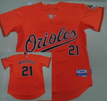Baltimore Orioles #21 Nick Markakis Orange Jerseys,We sell and wholesale Baltimore Orioles #21 Nick Markakis Orange Jerseys on line form chian!