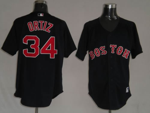 Boston Red Sox #34 David Ortiz Black,We sell and wholesale Boston Red Sox #34 David Ortiz Black on line form chian!