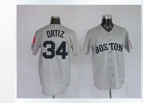 Boston Red Sox #34 Ortiz grey Jerseys,We sell and wholesale Boston Red Sox #34 Ortiz grey Jerseys on line form chian!