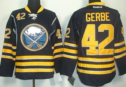 Buffalo Sabres #42 Nathan Gerbe Dark Blue Third Jerseys,We sell and wholesale Buffalo Sabres #42 Nathan Gerbe Dark Blue Third Jerseys on line form chian!