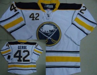 Buffalo Sabres #42 Nathan Gerbe White Third Jerseys,We sell and wholesale Buffalo Sabres #42 Nathan Gerbe White Third Jerseys on line form chian!