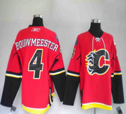 Calgary Flames #4 BOUWMEESTER red Jerseys,We sell and wholesale Calgary Flames #4 BOUWMEESTER red Jerseys on line form chian!