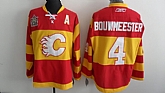 Calgary Flames #4 Jay Bouwmeester Red 2011 Heritage Classic with A patch Jerseys,baseball caps,new era cap wholesale,wholesale hats
