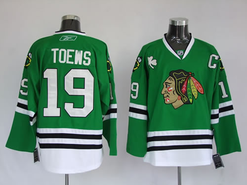 Chicago Blackhawks #19 Janathan Toews Green Jerseys,We sell and wholesale Chicago Blackhawks #19 Janathan Toews Green Jerseys on line form chian!
