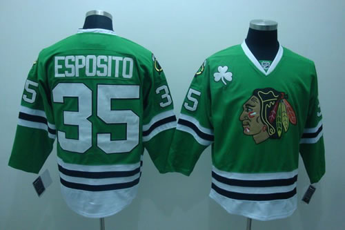Chicago Blackhawks #35 ESPOSITO green Jerseys,We sell and wholesale Chicago Blackhawks #35 ESPOSITO green Jerseys on line form chian!