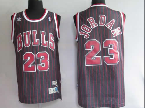 Chicago Bulls #23 Jordan black strip Jerseys red number,We sell and wholesale Chicago Bulls #23 Jordan black strip Jerseys red number on line form chian!
