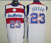 Chicago Bulls #23 Jordan white bullets Jerseys
