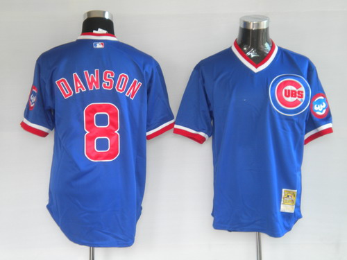 Chicago Cubs #8 Dawson blue M&N Jerseys,We sell and wholesale Chicago Cubs #8 Dawson blue M&N Jerseys on line form chian!
