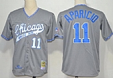 Chicago White Sox #11 Luis Aparicio 1969 Gray Wool Throwback Jerseys,baseball caps,new era cap wholesale,wholesale hats