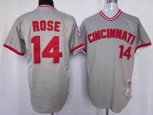 Cincinnati Reds #14 Rose grey mitchell&ness Jerseys,We sell and wholesale Cincinnati Reds #14 Rose grey mitchell&ness Jerseys on line form chian!