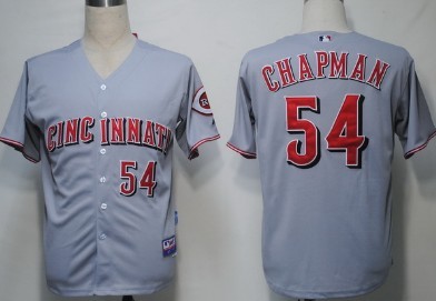 Cincinnati Reds #54 Chapman Gray Jerseys,We sell and wholesale Cincinnati Reds #54 Chapman Gray Jerseys on line form chian!