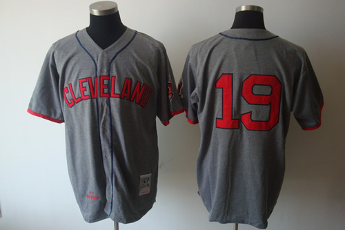 Cleveland Indians #19 cleveland Grey M&N Jerseys,We sell and wholesale Cleveland Indians #19 cleveland Grey M&N Jerseys on line form chian!