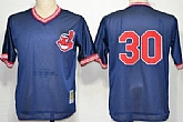 Cleveland Indians #30 Joe Carter Mesh Batting Practice Navy Blue Throwback Jerseys,baseball caps,new era cap wholesale,wholesale hats