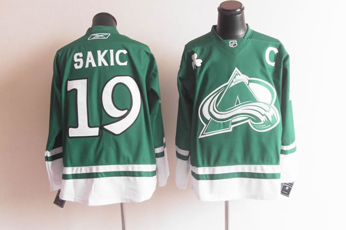 Colorado Avalanche #19 SAKIC green with C patch Jerseys,We sell and wholesale Colorado Avalanche #19 SAKIC green with C patch Jerseys on line form chian!