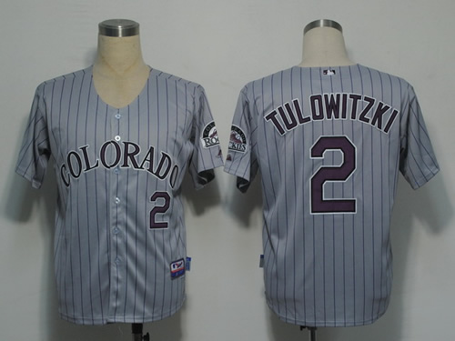 Colorado Rockies #2 Tulowitzki Grey Strip Cool Base Jerseys,We sell and wholesale Colorado Rockies #2 Tulowitzki Grey Strip Cool Base Jerseys on line form chian!