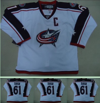 Columbus Blue Jackets #61 NASH white Jerseys,We sell and wholesale Columbus Blue Jackets #61 NASH white Jerseys on line form chian!