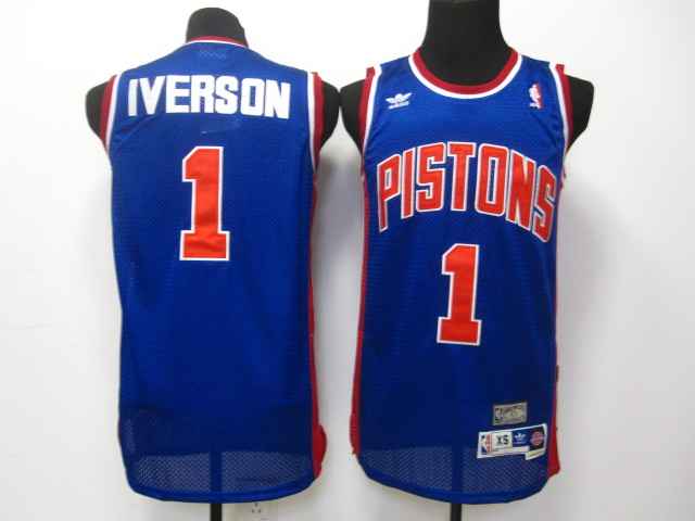 Detroit Pistons #1 Iverson Blue Swingman Jerseys,We sell and wholesale Detroit Pistons #1 Iverson Blue Swingman Jerseys on line form chian!