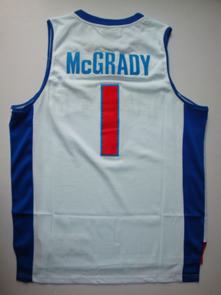 Detroit Pistons #1 Mcgrady White-Blue Swingman Jerseys,We sell and wholesale Detroit Pistons #1 Mcgrady White-Blue Swingman Jerseys on line form chian!