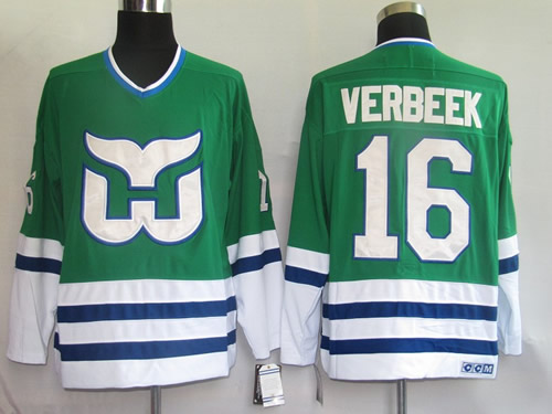 Hartford Whalers #16 Verbeek Green Jerseys,We sell and wholesale Hartford Whalers #16 Verbeek Green Jerseys on line form chian!