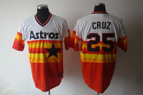 Houston Astros #25 Cruz White-Orange Jerseys,We sell and wholesale Houston Astros #25 Cruz White-Orange Jerseys on line form chian!