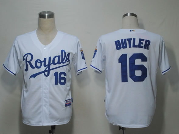 Kansas Royals #16 Butler White Cool Base Jerseys,We sell and wholesale Kansas Royals #16 Butler White Cool Base Jerseys on line form chian!