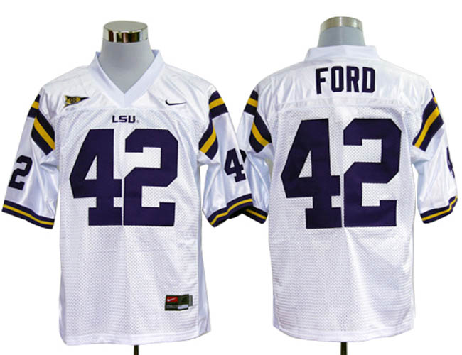 LSU Tigers #42 Michael Ford White NCAA Jerseys,We sell and wholesale LSU Tigers #42 Michael Ford White NCAA Jerseys on line form chian!