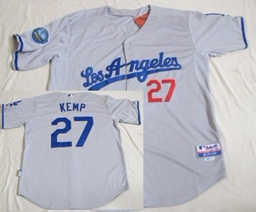 Los Angeles Dodgers #27 Matt Kemp Gray 50TH Jerseys,We sell and wholesale Los Angeles Dodgers #27 Matt Kemp Gray 50TH Jerseys on line form chian!