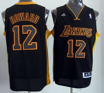 Los Angeles Lakers #12 Dwight Howard Revolution 30 Swingman All Black With Yellow Jerseys,We sell and wholesale Los Angeles Lakers #12 Dwight Howard Revolution 30 Swingman All Black With Yellow Jerseys on line form chian!