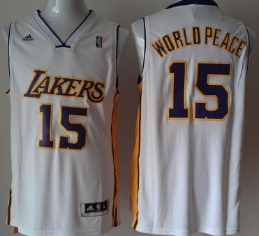 Los Angeles Lakers #15 World Peace Revolution 30 Swingman White Jerseys,We sell and wholesale Los Angeles Lakers #15 World Peace Revolution 30 Swingman White Jerseys on line form chian!