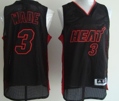 Miami Heat #3 Dwyane Wade All Black With Red Shadow Swingman Jerseys,We sell and wholesale Miami Heat #3 Dwyane Wade All Black With Red Shadow Swingman Jerseys on line form chian!