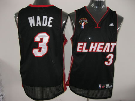 Miami Heat #3 Wade black Noche Latina fans edition Jerseys,We sell and wholesale Miami Heat #3 Wade black Noche Latina fans edition Jerseys on line form chian!