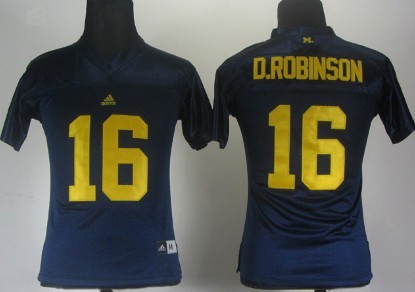 Michigan Wolverines #16 Denard Robinson Navy Blue Womens Jerseys,We sell and wholesale Michigan Wolverines #16 Denard Robinson Navy Blue Womens Jerseys on line form chian!